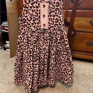 Swoon Boutique Pink Leopard Kids Dress size 7